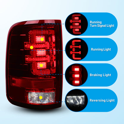 For 2004-2008 Ford F-150 Styleside Model LED Sequential Taillights - Chrome/ Smoke Lens