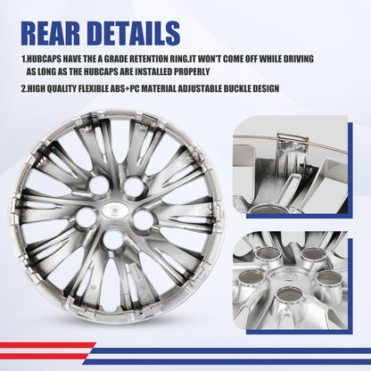 WINJET 16' Hubcaps Wheel Rims Cover for 2012-2014 TOYOTA CAMRY - Chrome