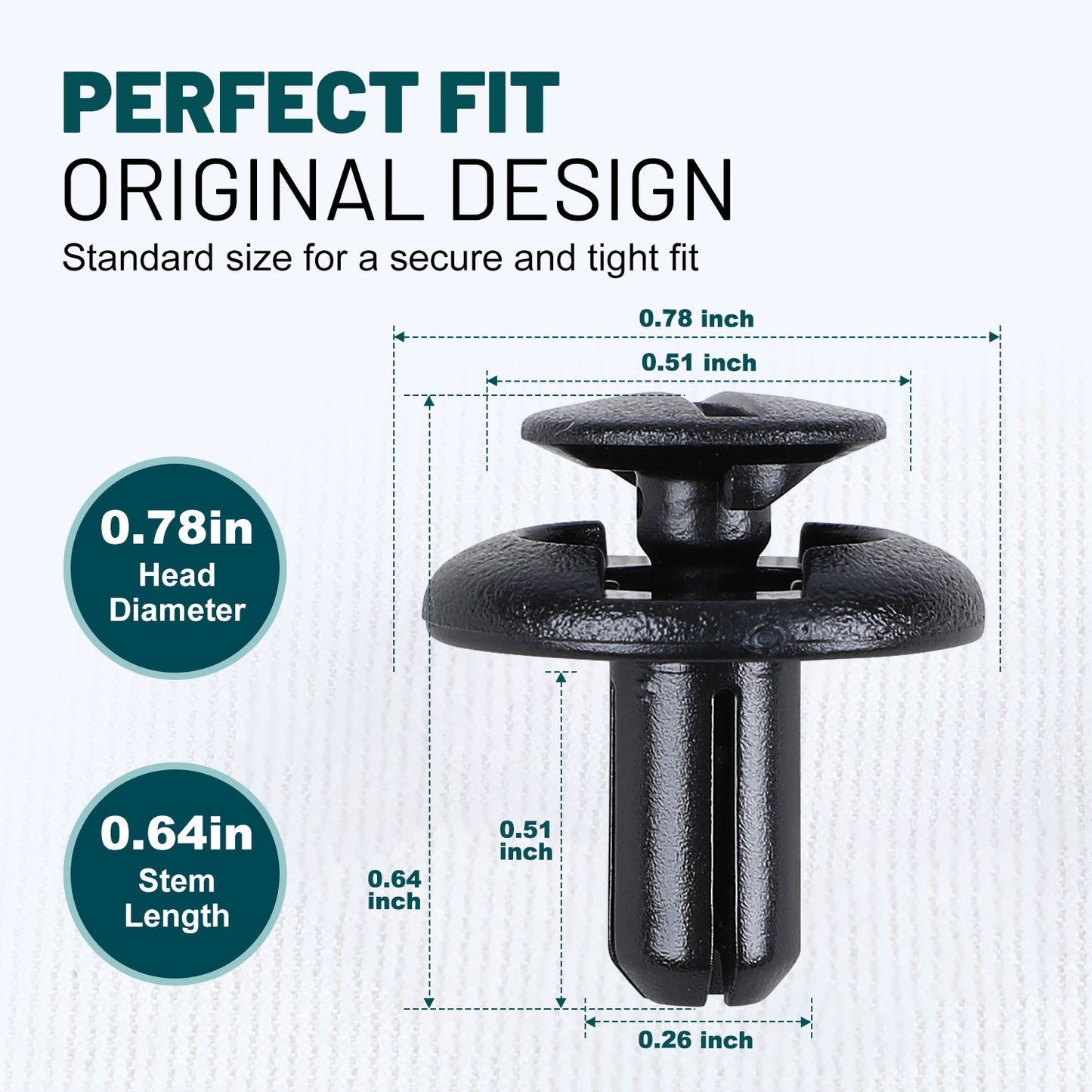 Premium Bumper, Fender & Engine Splash Shield Retainer Clips Set for Subaru