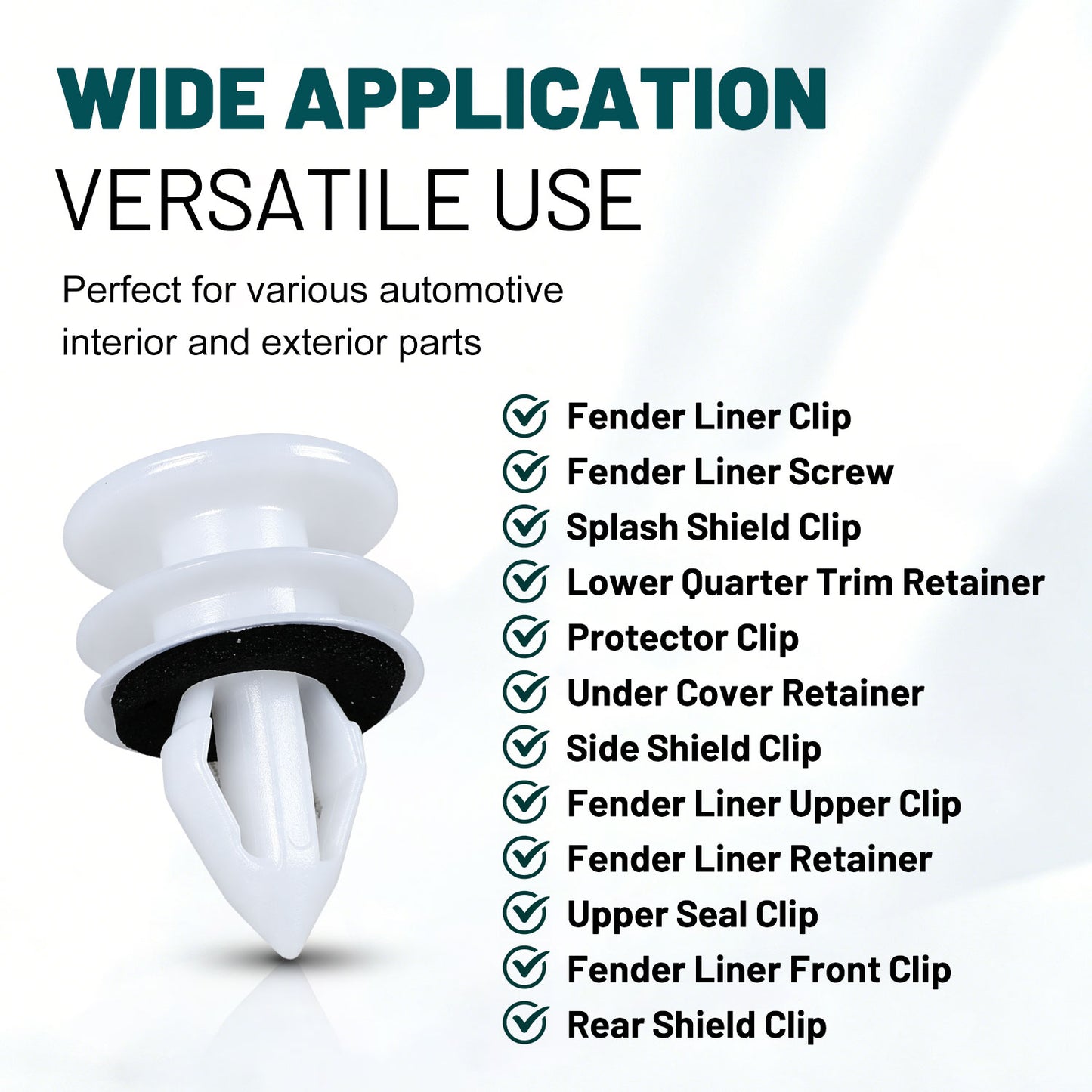 Premium Bumper, Fender & Engine Splash Shield Retainer Clips Set for GM, Chevrolet, GMC, Cadillac & Hummer