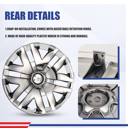 WINJET 16' Hubcaps Wheel Rims Cover for 2004-2010 TOYOTA SIENNA - Chrome