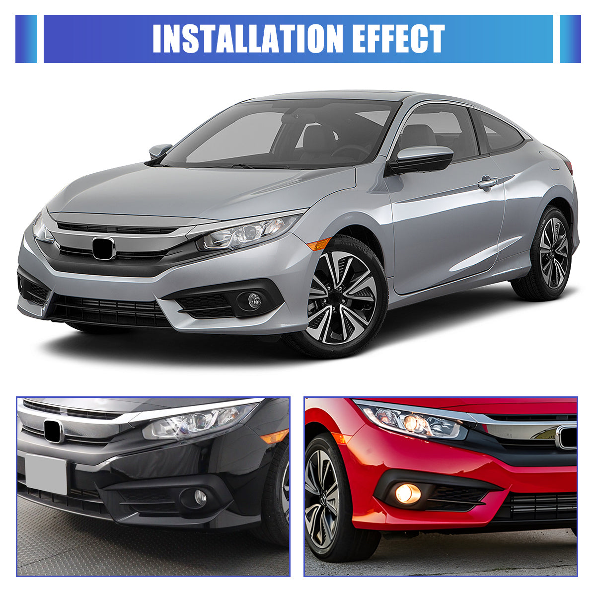 For 2016-2018 Honda Civic EX, EX-L, EX-T, LX Model Fog Light Cover