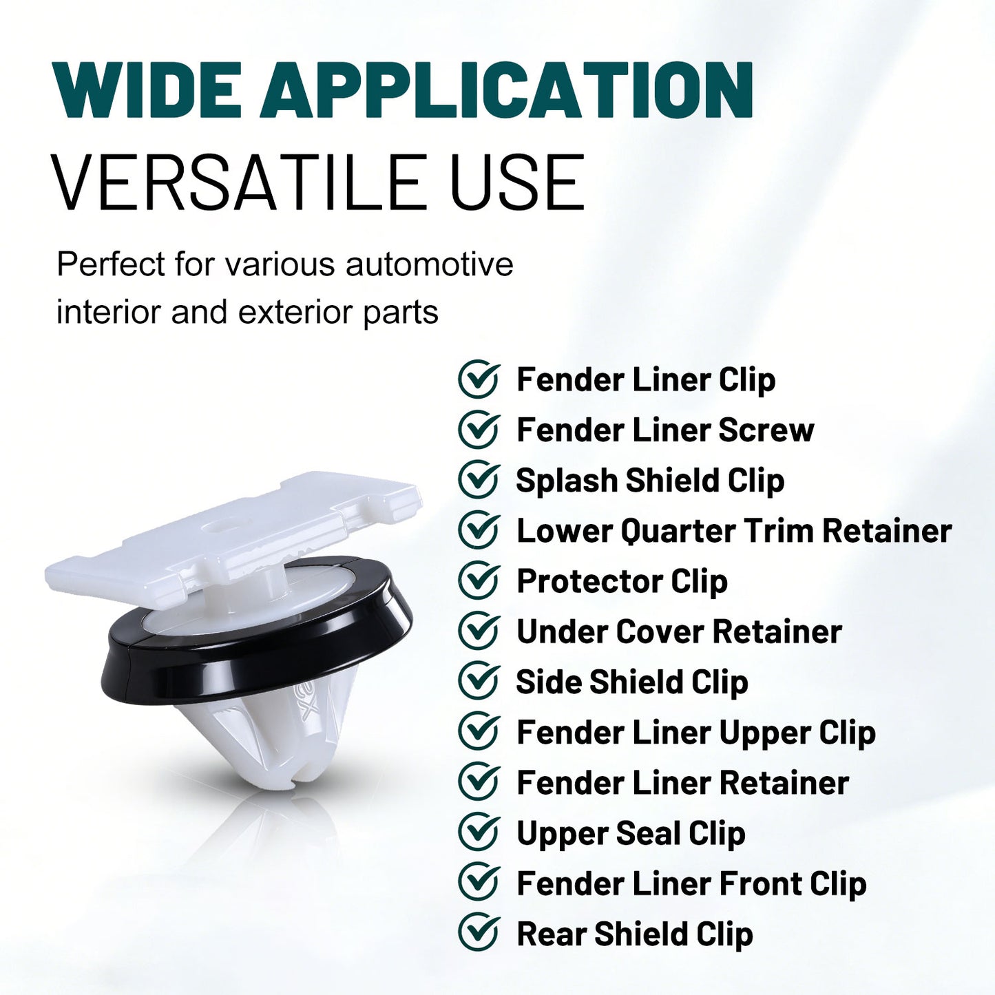 Premium Bumper, Fender & Engine Splash Shield Retainer Clips Set for Buick, Cadillac, Chevrolet, GMC & Honda