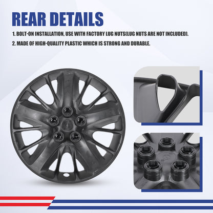 WINJET 18' Hubcaps Wheel Rims Cover for 2014-2020 CHEVY IMPALA - Lacquer