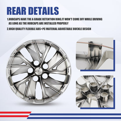 WINJET 16' Hubcaps Wheel Rims Cover for 2019-2023 Nissan Altima - Chrome