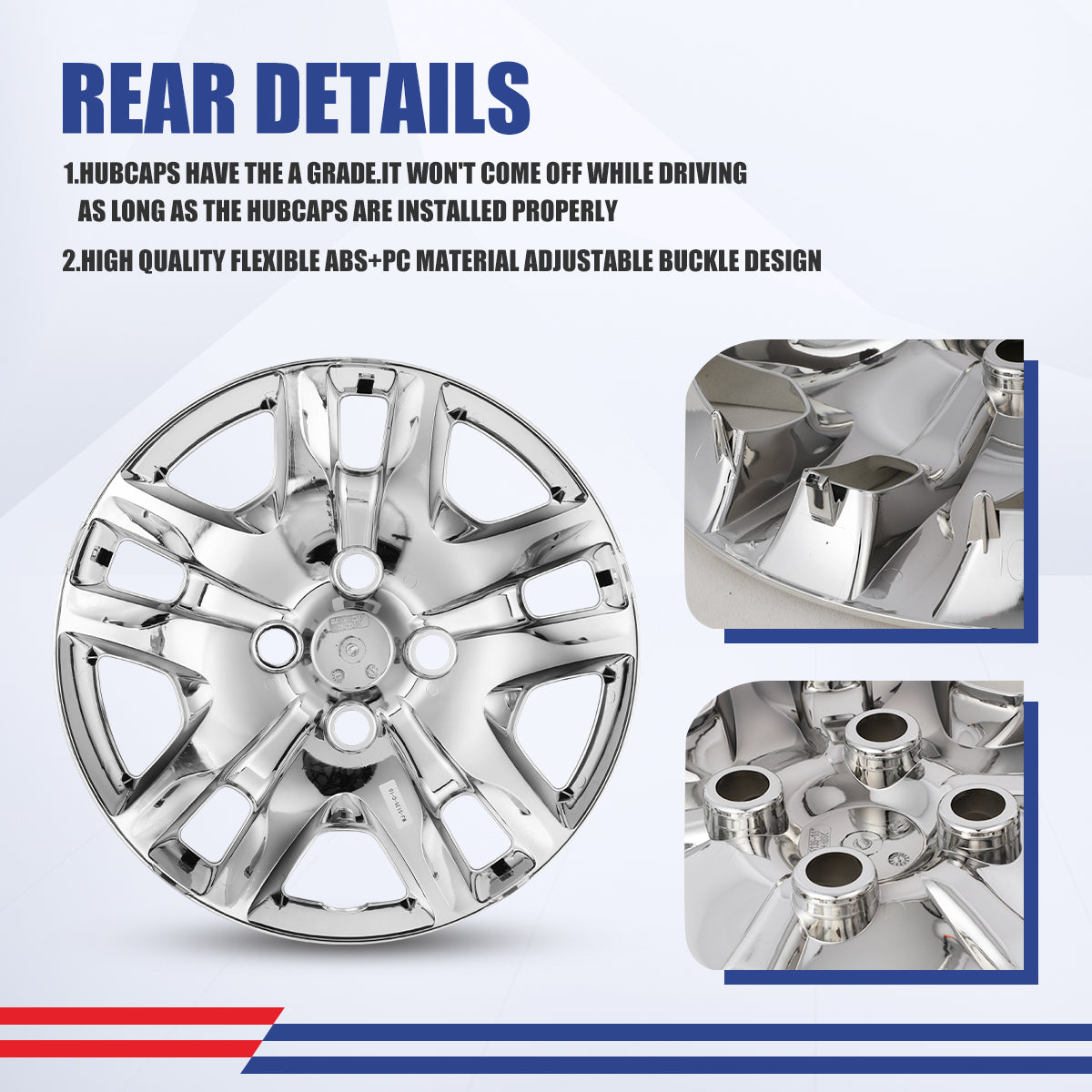 WINJET 16' Hubcaps Wheel Rims Cover for 2007-2012 NISSAN SENTRA  - Chrome