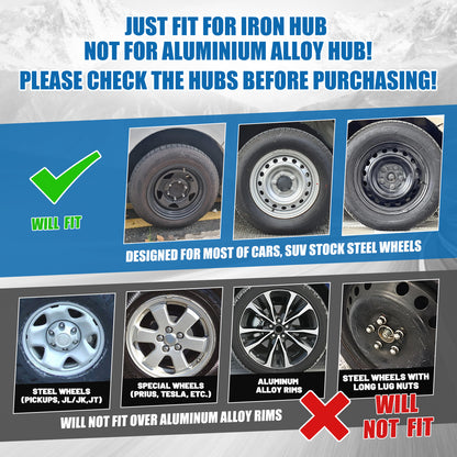 WINJET 16 inch Hubcaps Wheel Covers 5086 - Black Lacquer