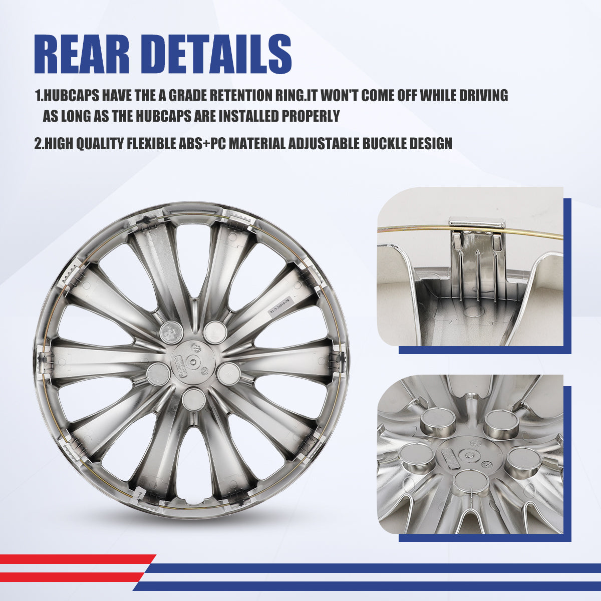 WINJET 16' Hubcaps Wheel Rims Cover for 2009-2026 TOYOTA COROLLA/2009-2014 TOYOTA MATRIX - Chrome (With Decorative Screws)