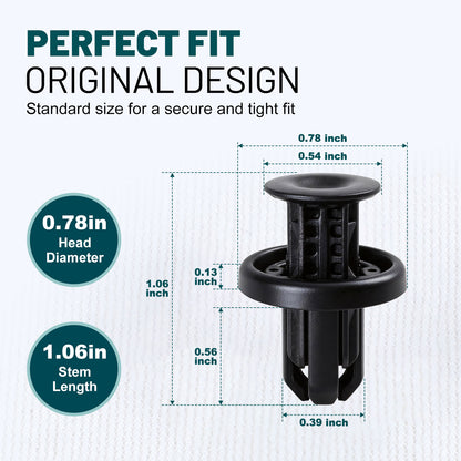 Premium Bumper, Fender & Engine Splash Shield Retainer Clips Set for Honda & Acura Vehicles