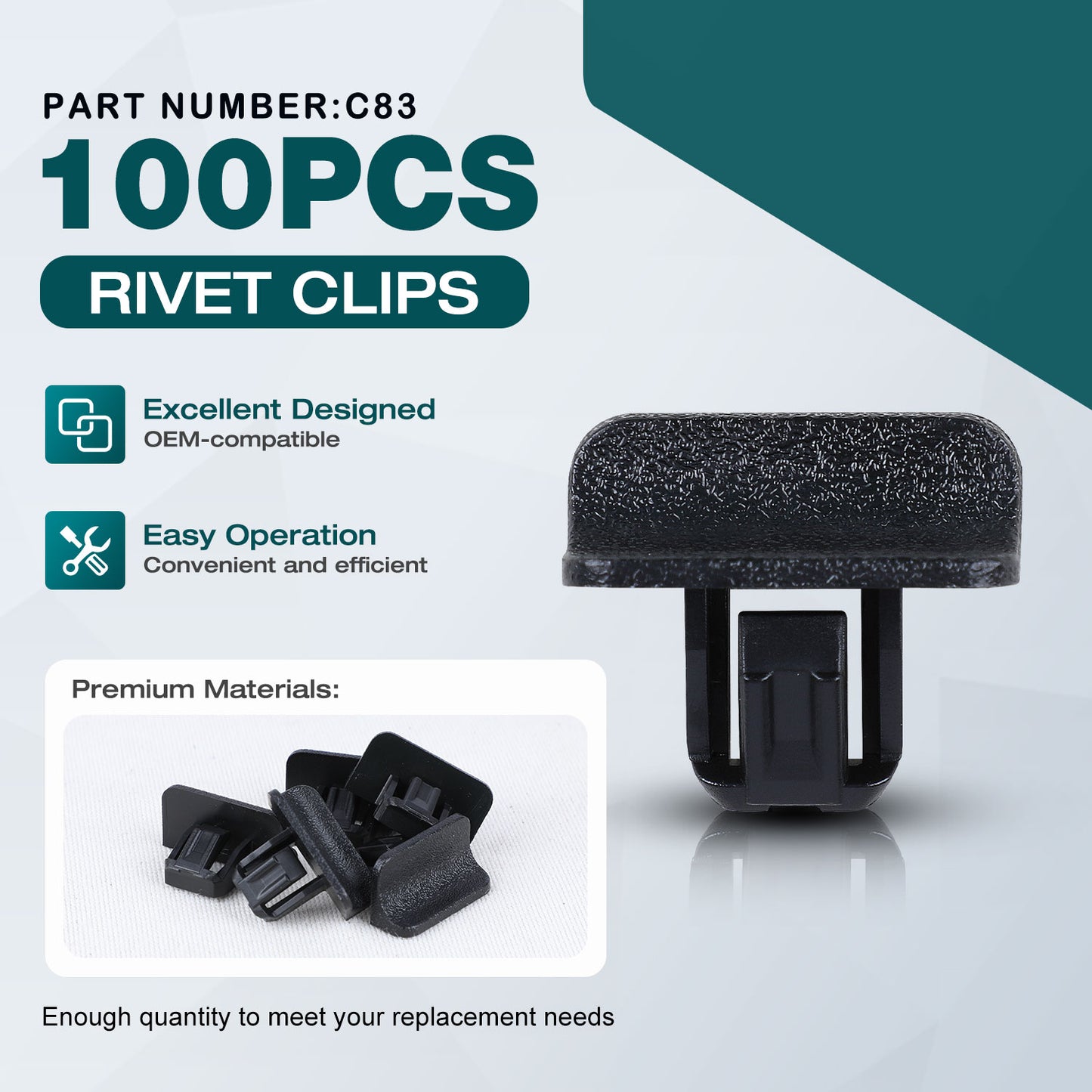 Premium Bumper, Fender & Engine Splash Shield Retainer Clips Set for Chevrolet, GMC, Cadillac & Honda