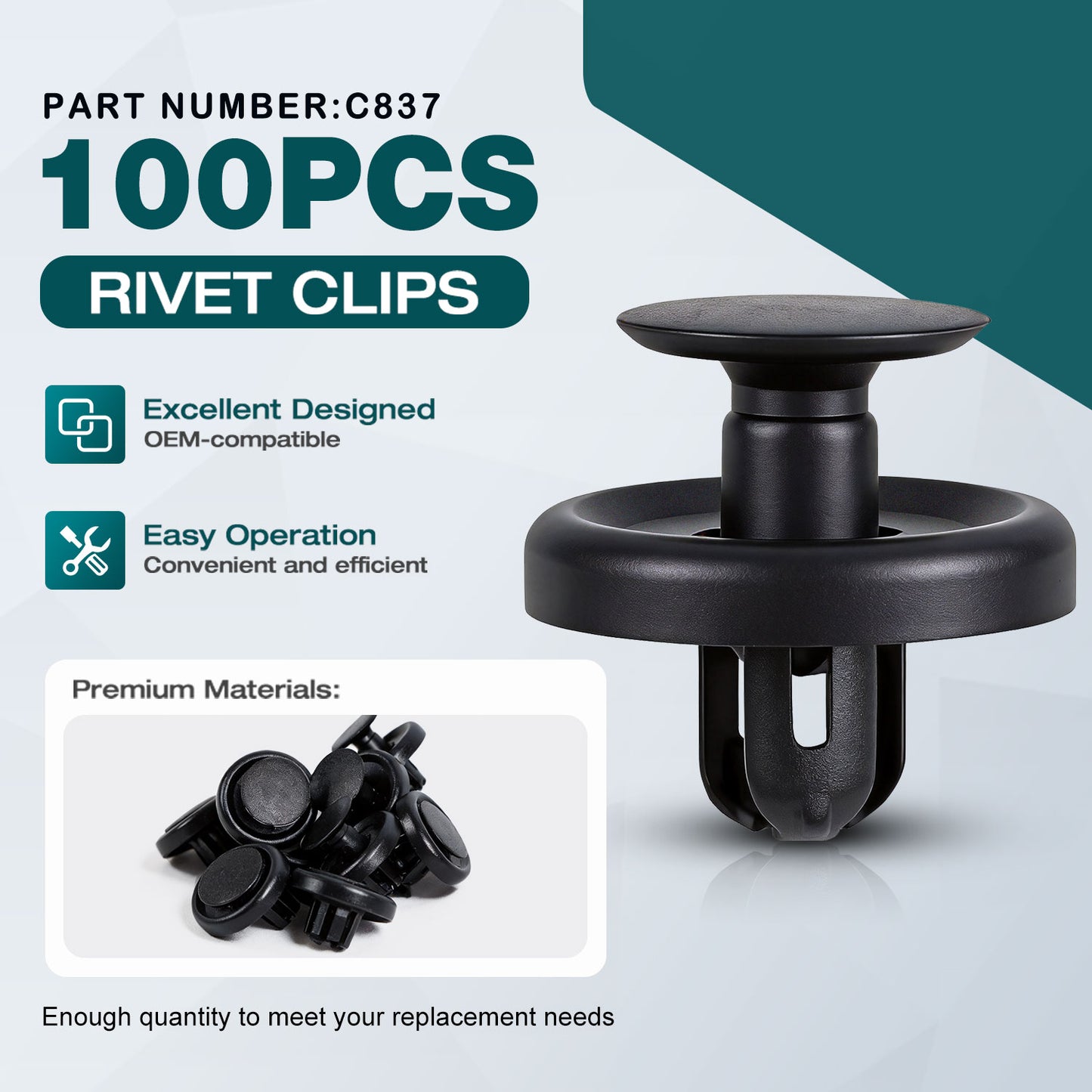 Premium Bumper, Fender & Engine Splash Shield Retainer Clips Set for Toyota, Lexus & Scion