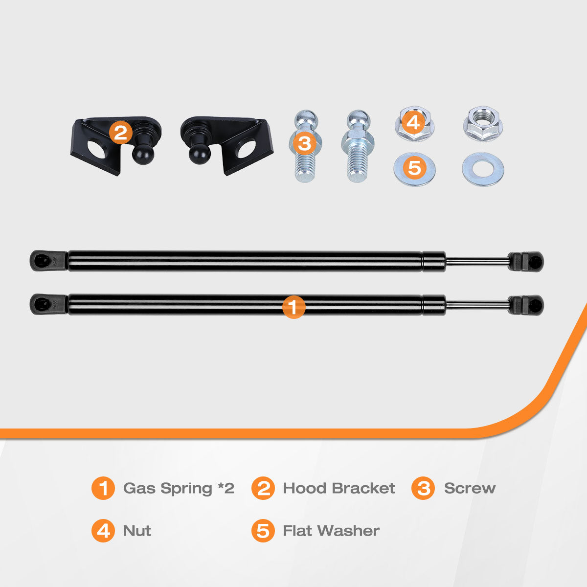 Hydraulic Hood Lift Supports for 2025-2026 Subaru Forester
