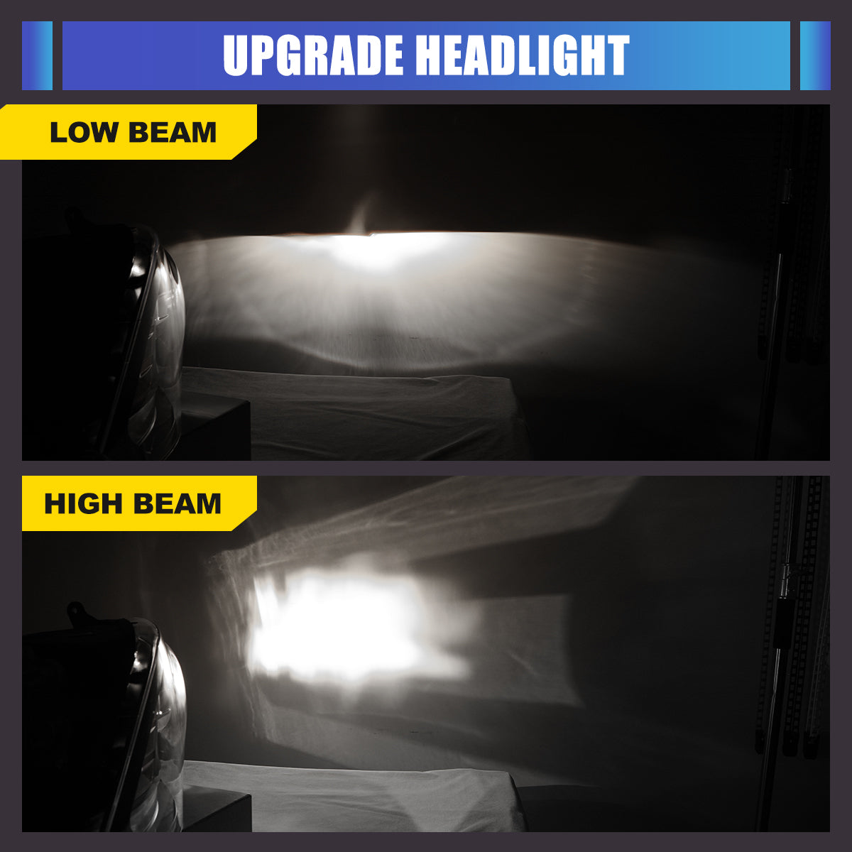 For 2018-2023 Ford Mustang Coupe & Convertible LED Sequential Headlights -Glossy Black / Clear