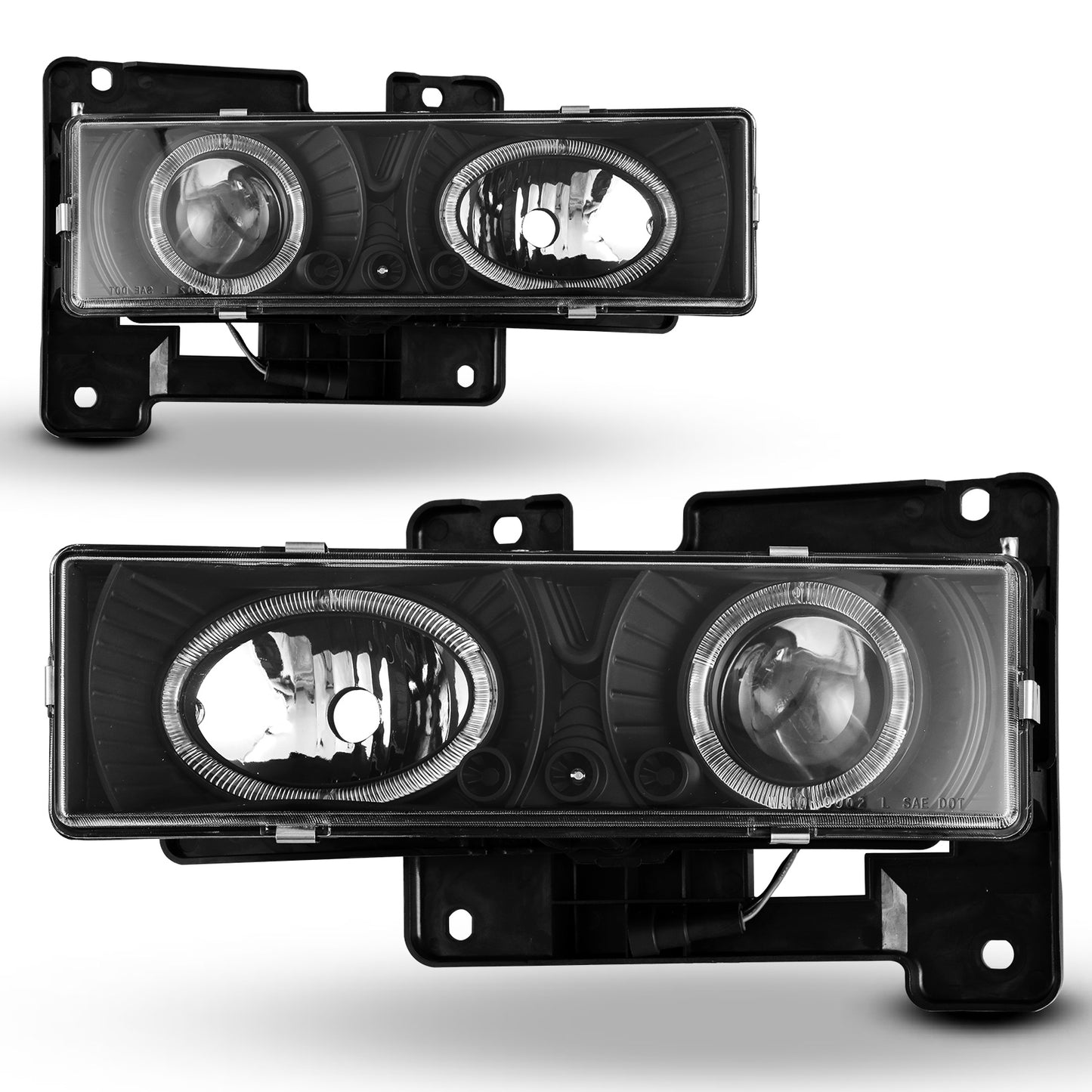 For Chevy and GMC Head Light - Black/Clear