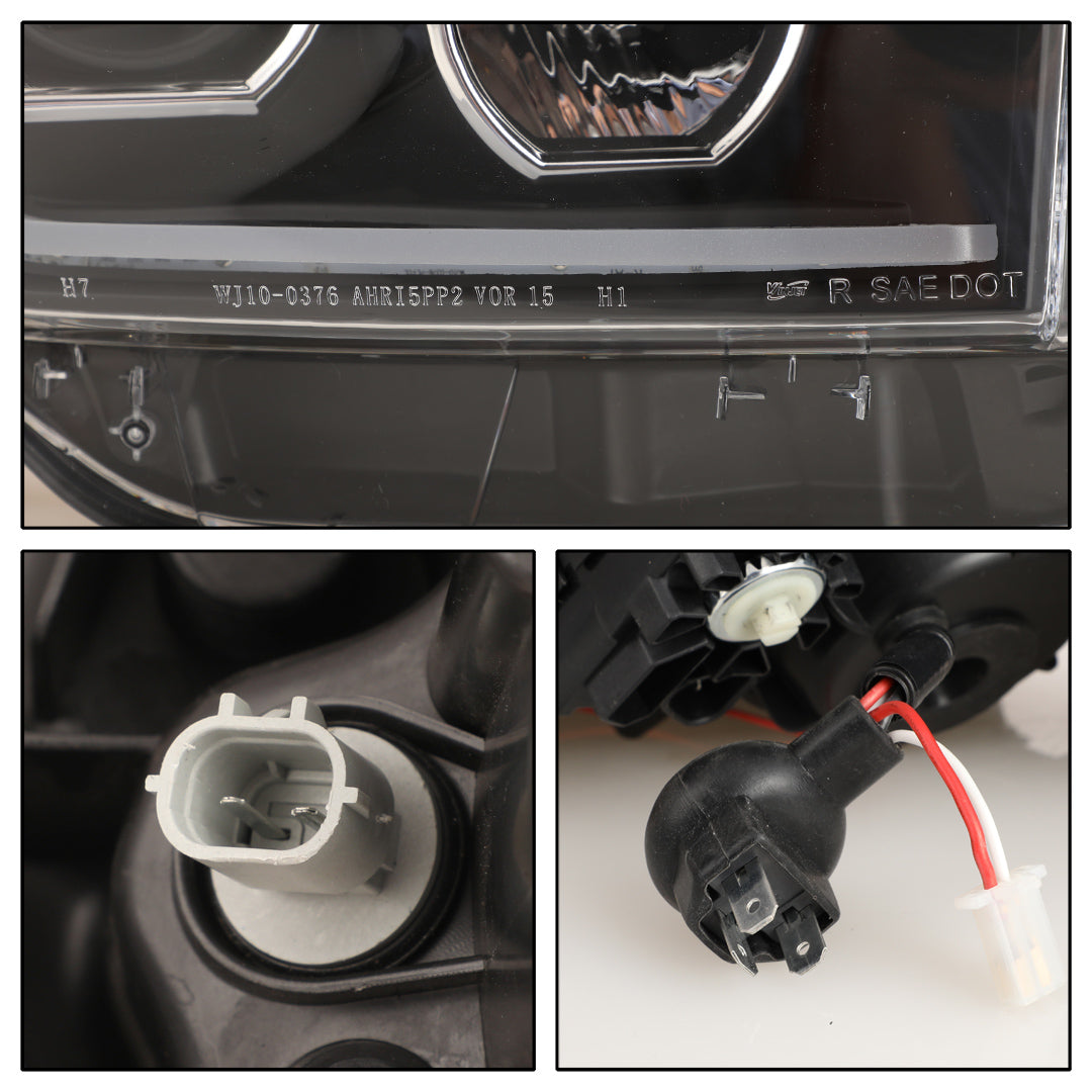 2014-2017 Toyota Tundra Headlight - Black/Clear – Winjet Automotive