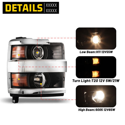 2015 chevy silverado headlight bulb