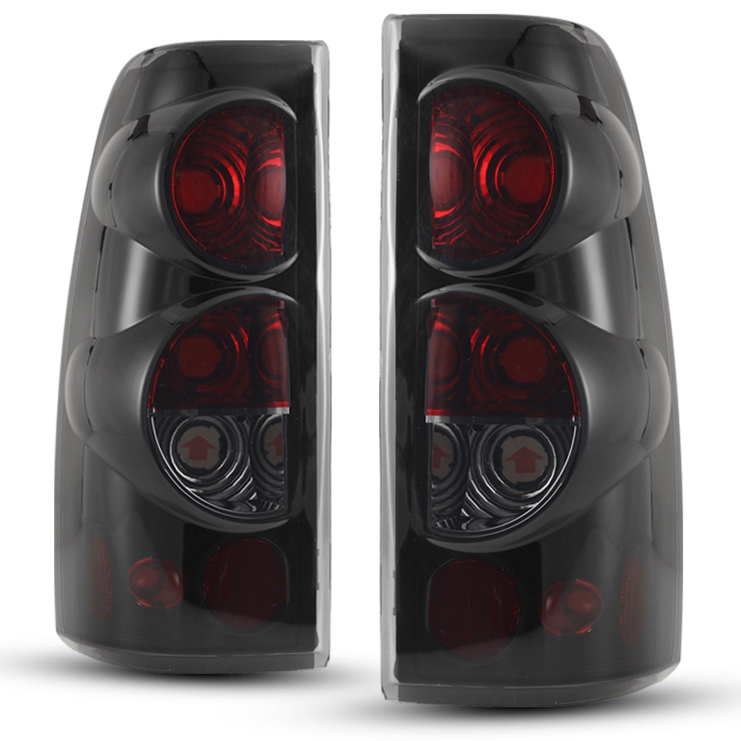 For 1999-2006 Chevy Silverado 1500 2500 3500/1999-2002 GMC Sierra 1500 2500 3500 Tail Light - Black/Smoke