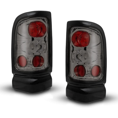 For 1994-2002 Dodge Ram 1500 2500 3500 Tail Light - Chrome/Smoke