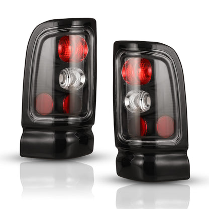 For 1994-2002 Dodge Ram 1500 2500 3500 Tail Light - Black/Clear