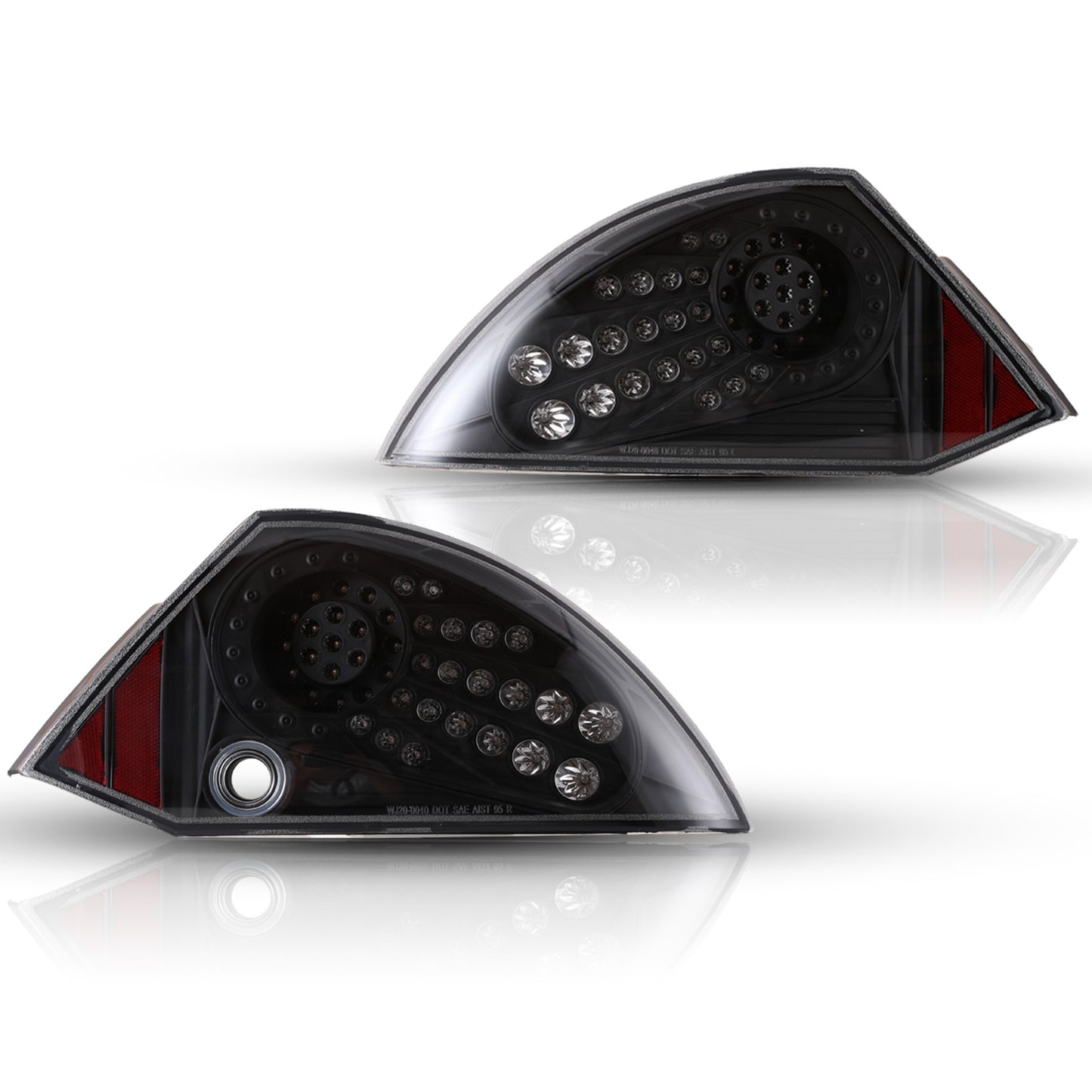 For 2000-2005 Mitsubishi Eclipse LED Tail Light - Black/Clear