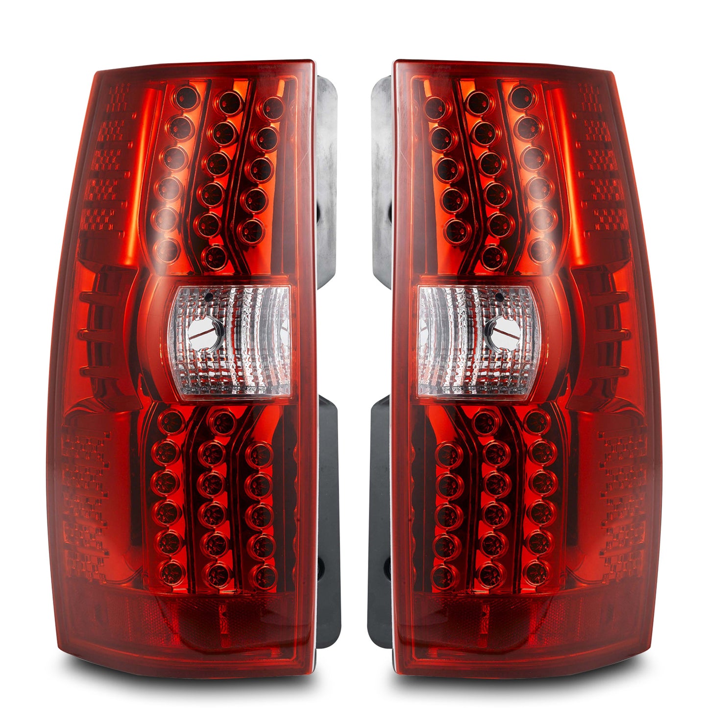 Luces traseras LED para Chevrolet Suburban 1500 2500/Tahoe 2007-2014, cromadas y rojas