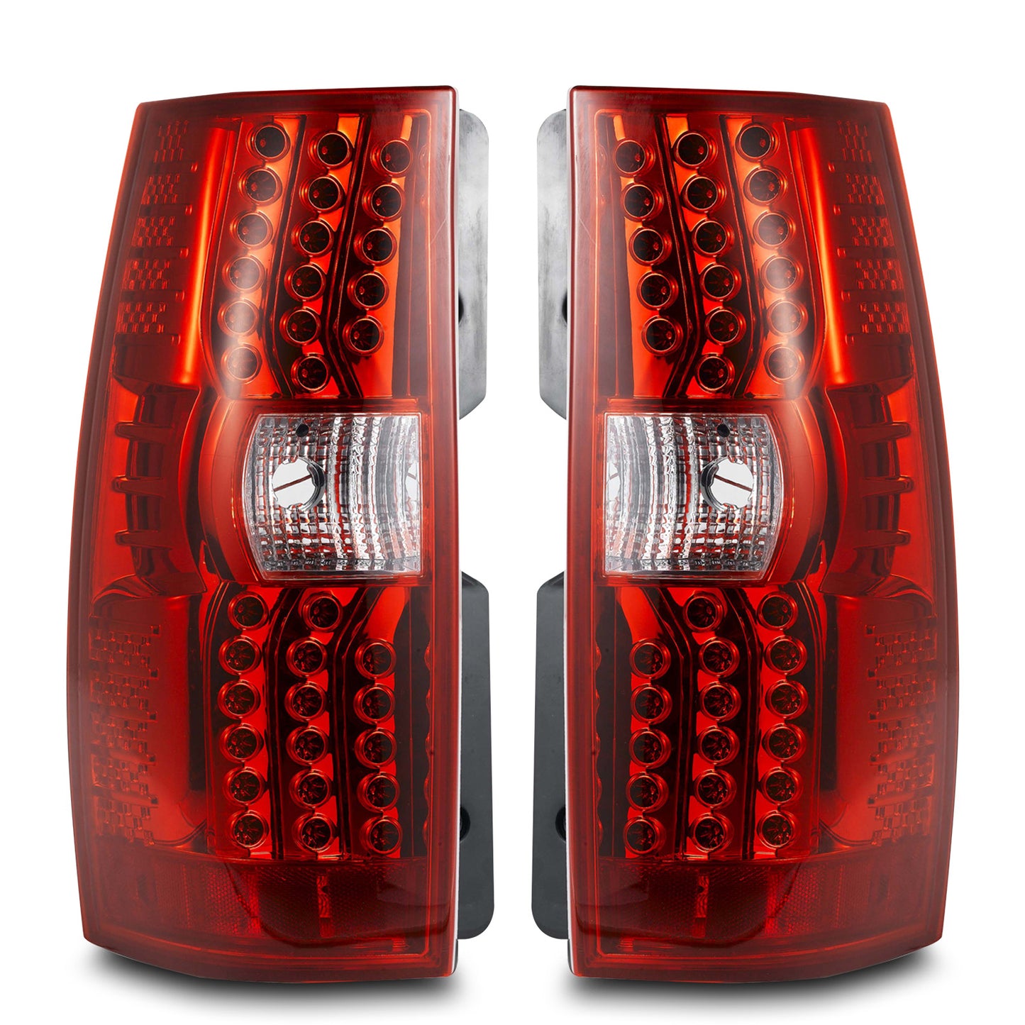 2007-2014 Chevrolet Suburban 1500 2500/Tahoe LED Tail Lights - Chrome / Red