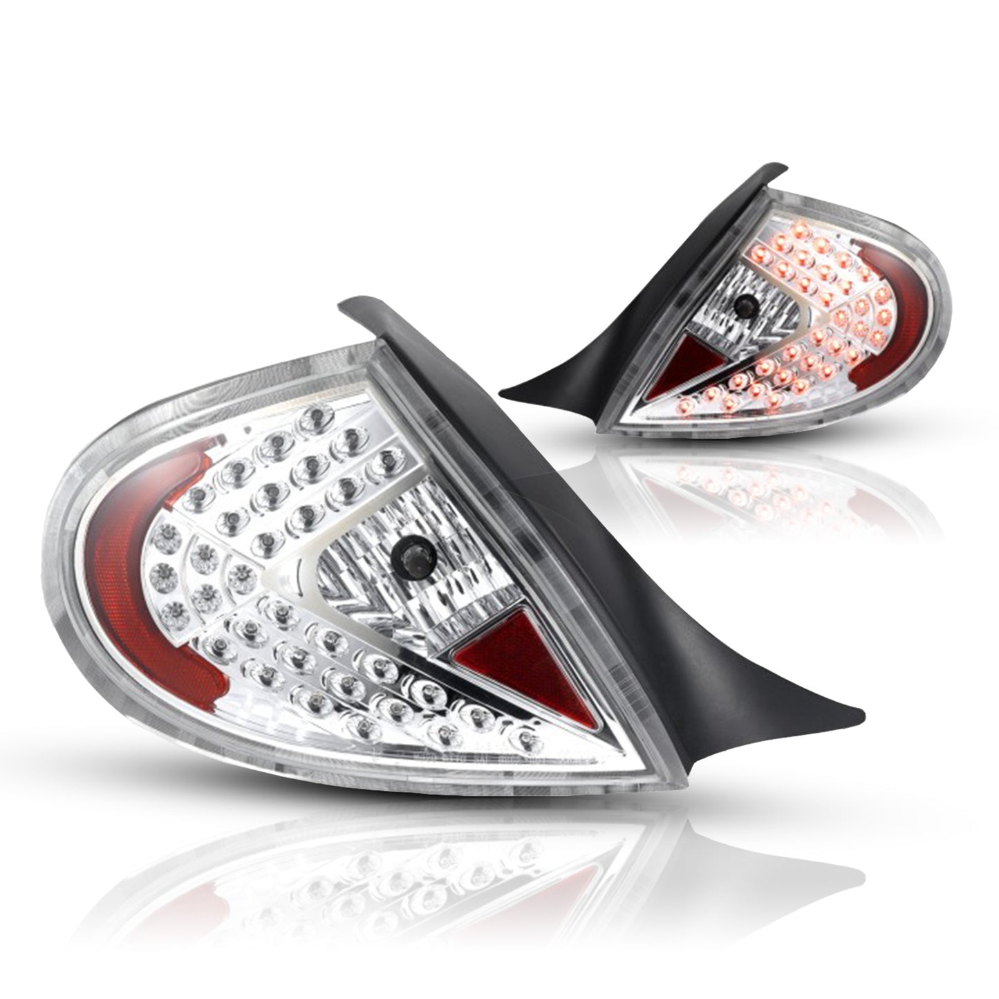 2000-2002 Dodge Neon/2000-2001 Plymouth Neon LED Tail Light - Chrome/Clear