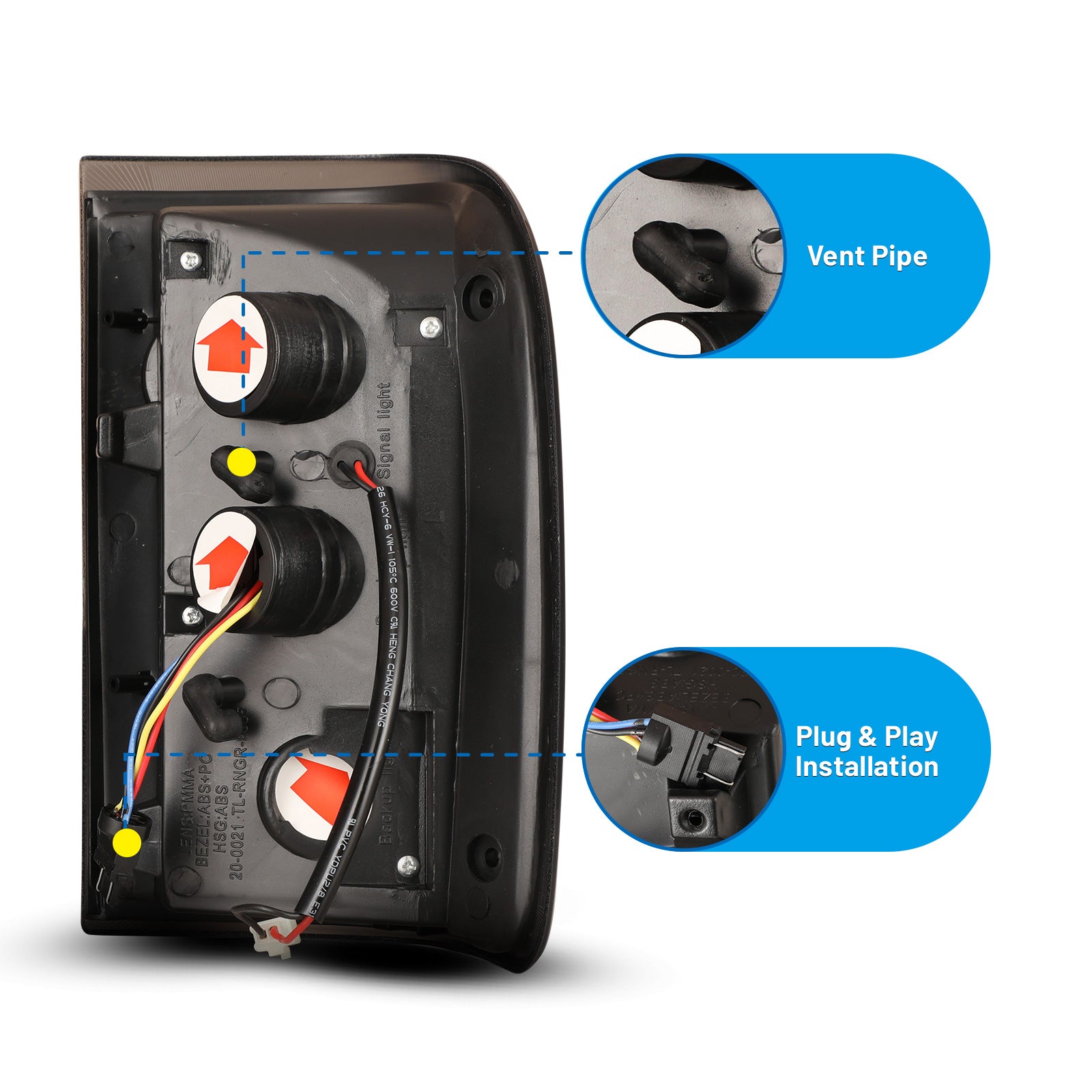 Fits FORD RANGER 01-05 - RT Taillamp Assy (w/o STX Model) (CAPA - Foto 4