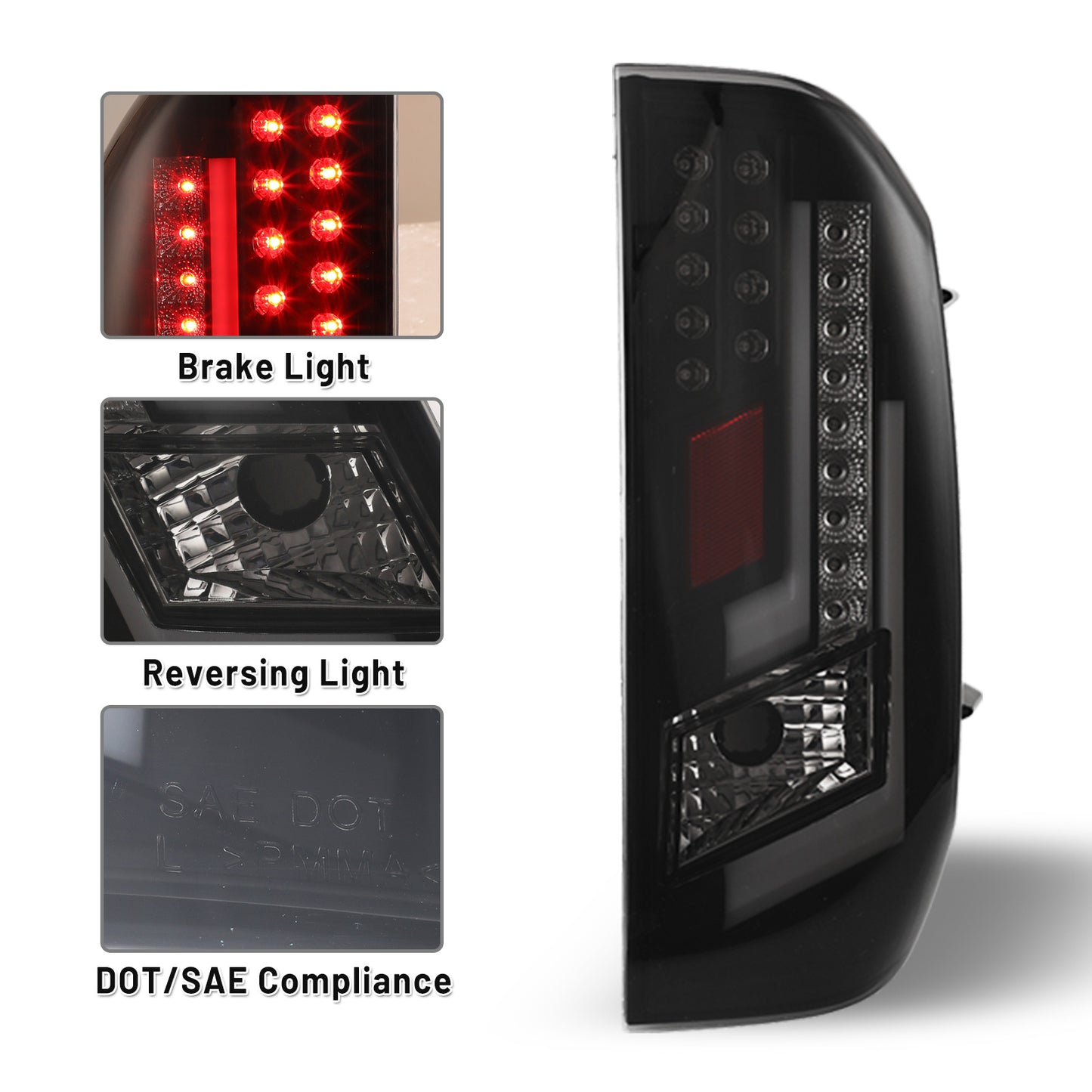 2014-2021 Toyota Tundra Tail Lights - Black / Smoke