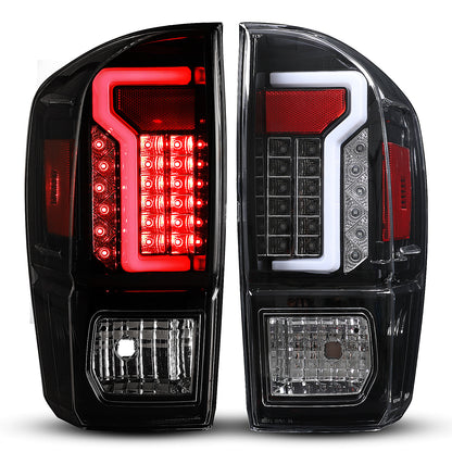 For 2016-2023 Toyota Tacoma LED Tail Light - Matte Black/Clear