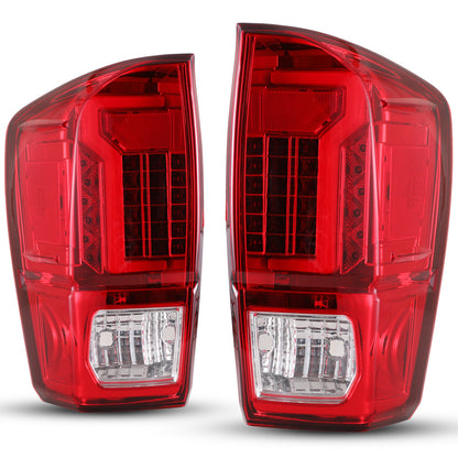 Luz trasera LED Toyota Tacoma 2016-2022, roja/transparente