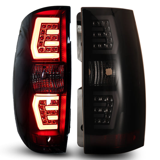 For 2007-2014 Chevy Suburban 1500 2500/Tahoe LED Sequential Tail light - Black/ Smoke