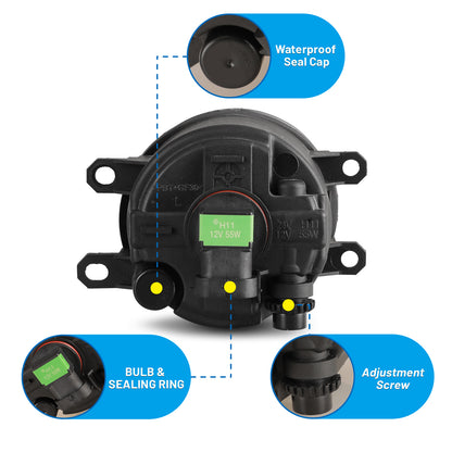 Luz antiniebla con parrilla Scion TC 2005-2010, transparente