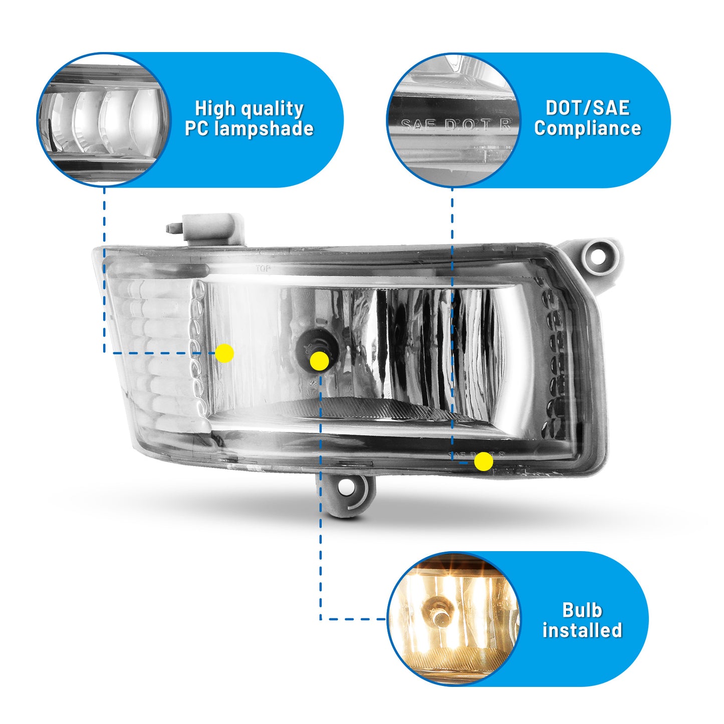 Phare antibrouillard Toyota Carmy 2005-2006 - Transparent