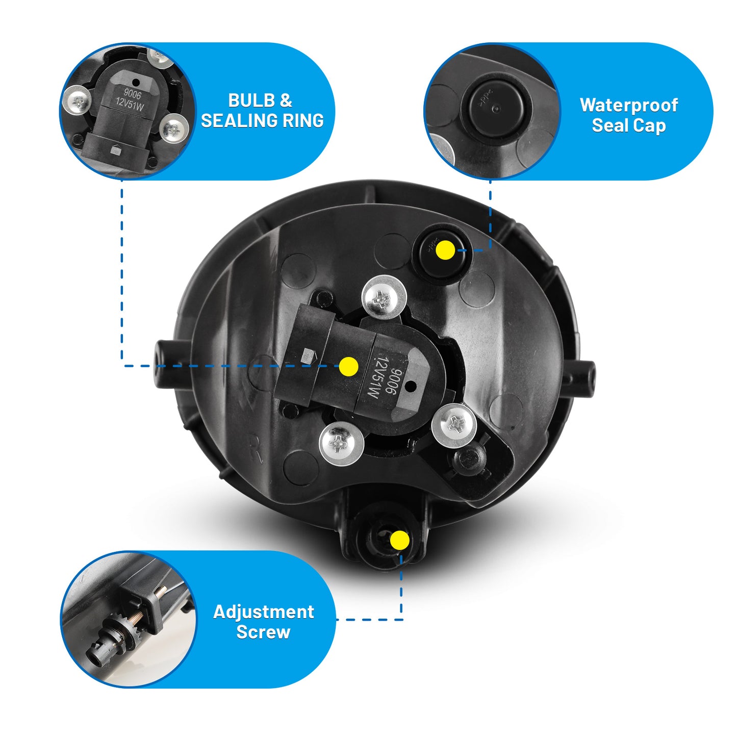 Luz antiniebla Toyota Sequoia 2001-2007/Toyota Tundra 2000-2006, color amarillo