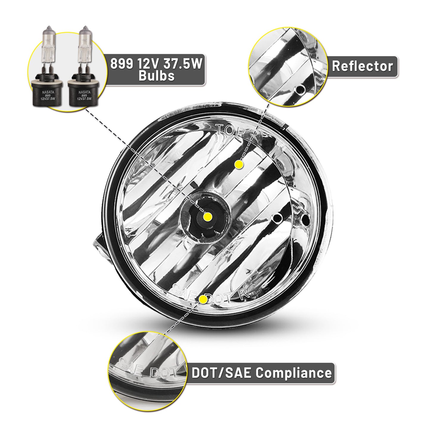 Feux antibrouillard Nissan Titan 2004-2015/Nissan Armada 2005-2007 – Transparent