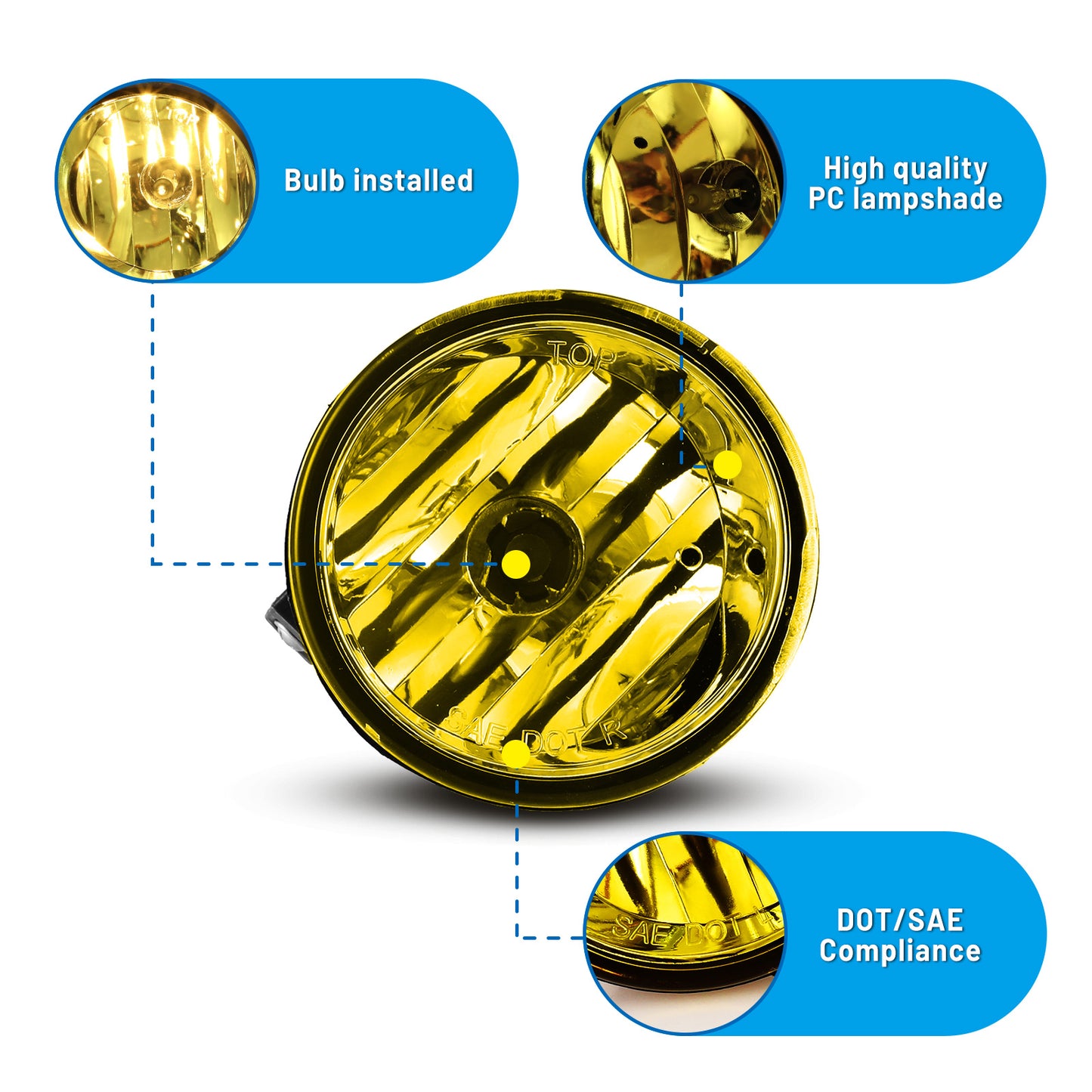 Luces antiniebla Nissan Titan 2004-2015/Nissan Armada 2005-2007, color amarillo