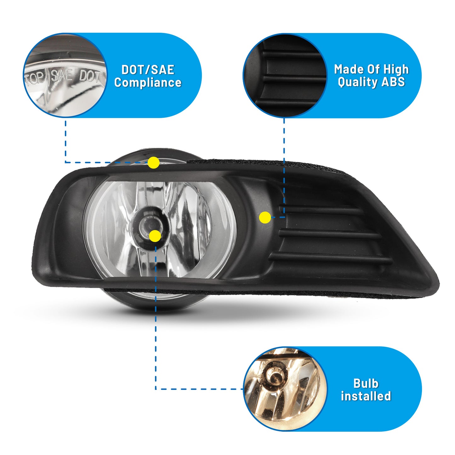 Luces antiniebla Toyota Camry 2007-2009, transparentes