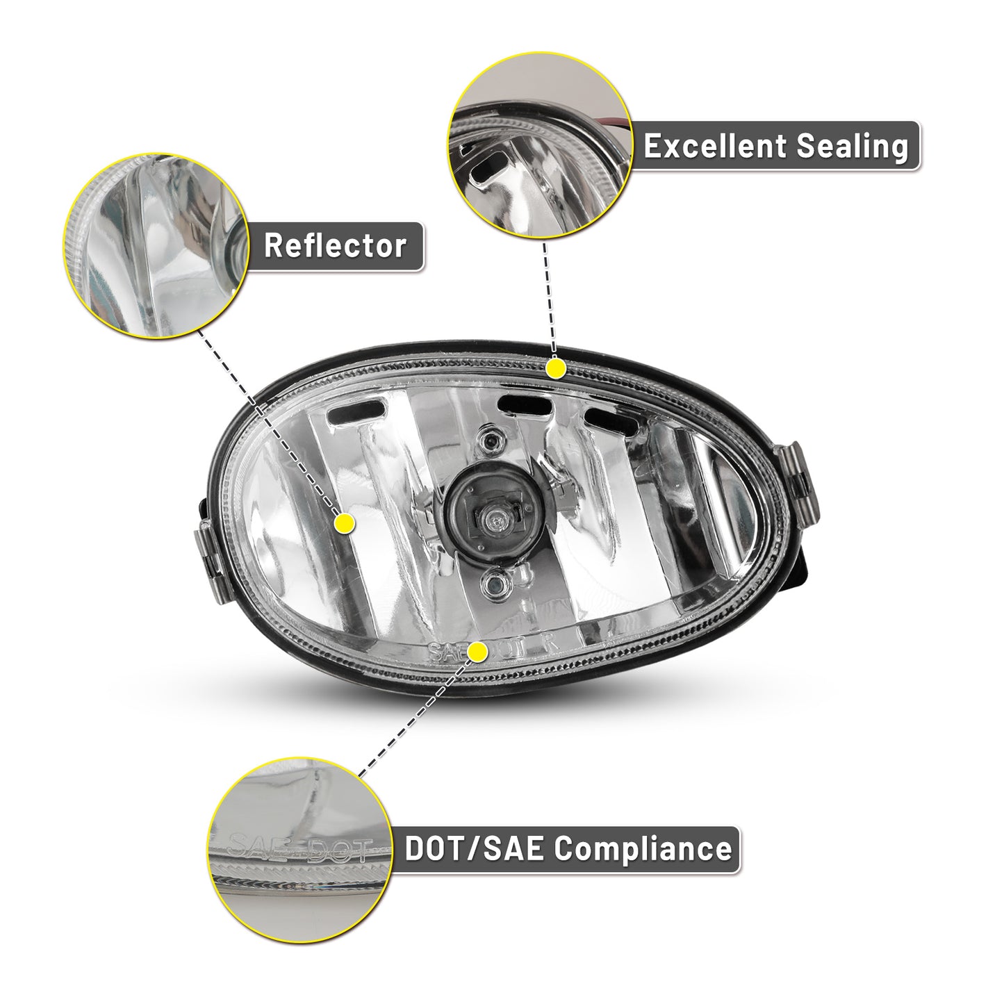 Luces antiniebla Hyundai Accent 1998-1999, transparentes