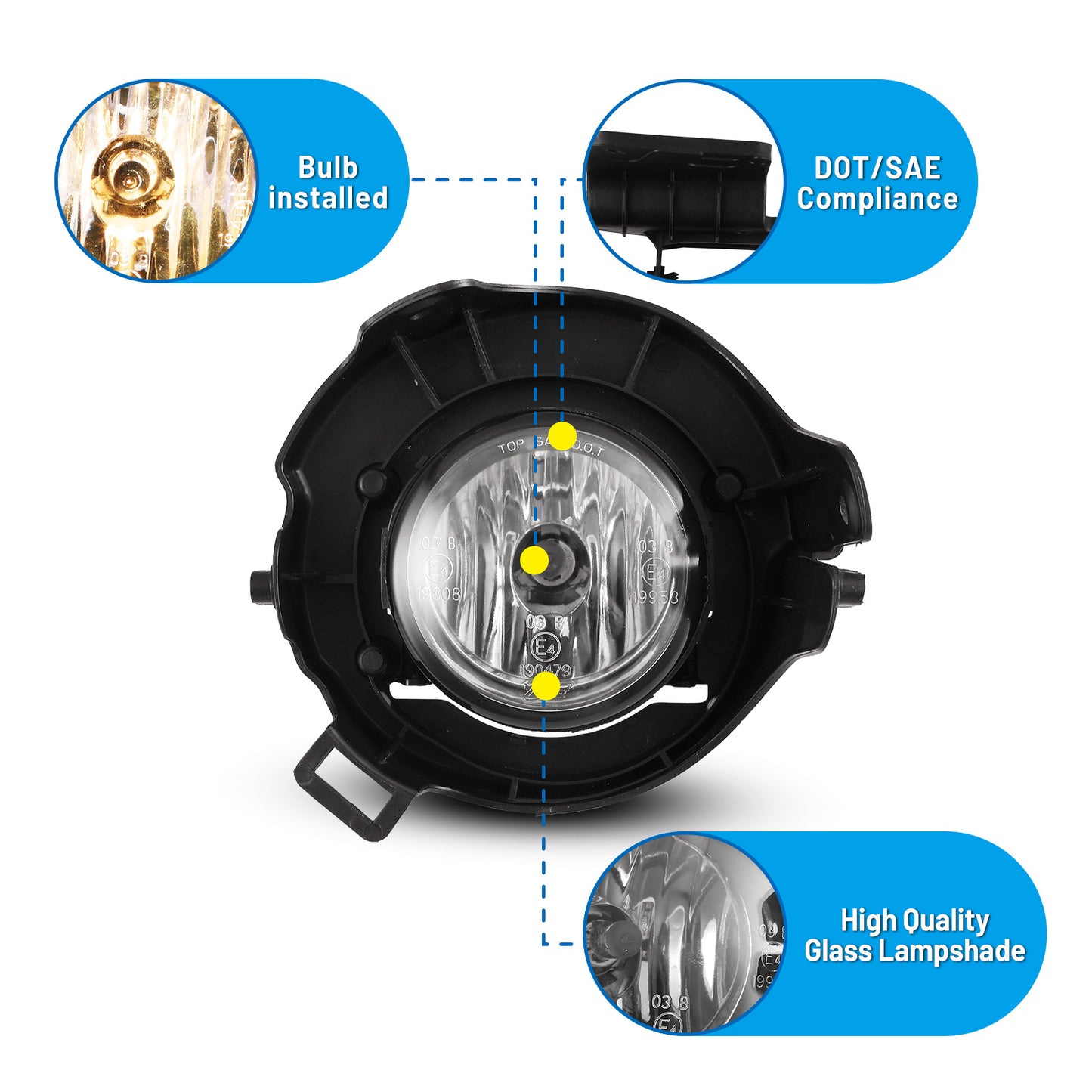 For 2005-2009 Nissan Frontier/2005-2012 Nissan Pathfinder Fog Lights - Clear