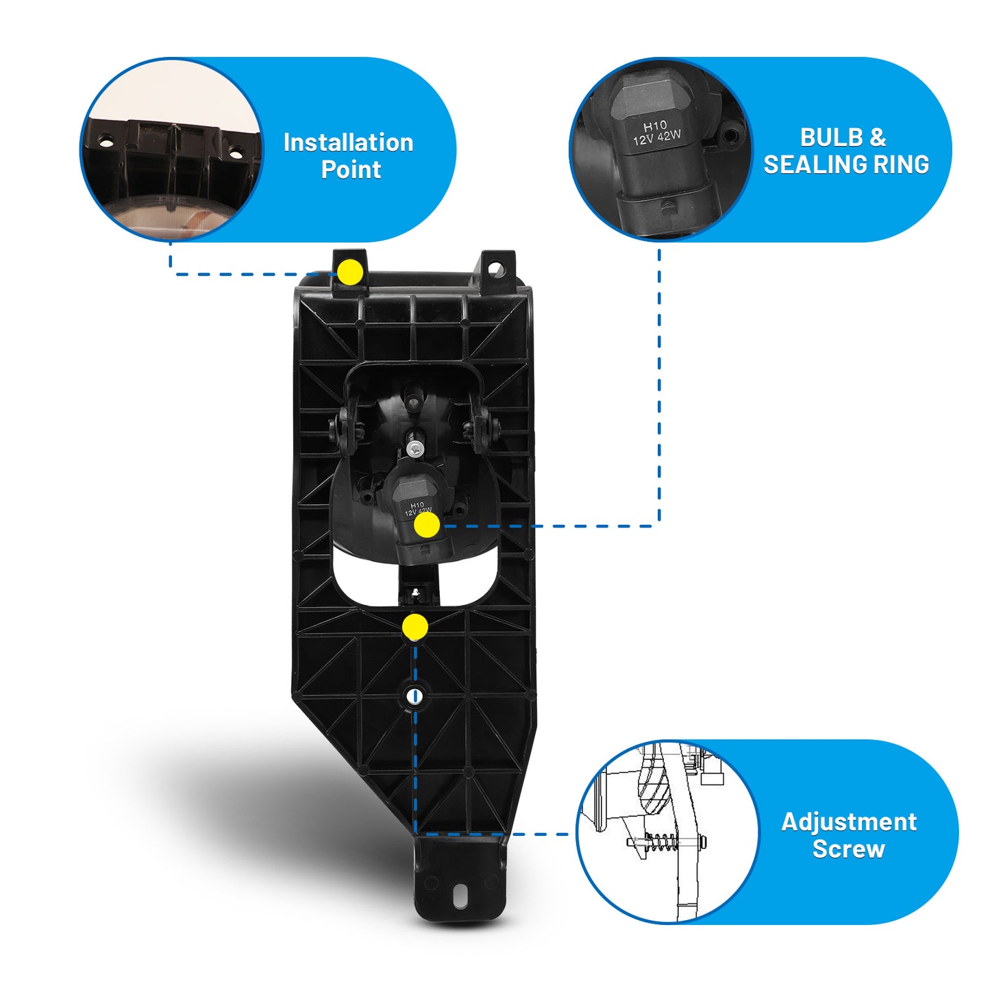 Luz antiniebla para Ford F-250 F-350 F-450 Super Duty/2005 Ford Excursion 2005-2007, transparente