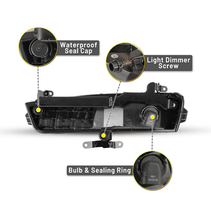 Luces antiniebla de repuesto para Hyundai Accent 2006-2011, transparentes