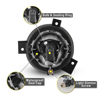 Luces antiniebla de repuesto para Ford Ranger 2001-2003, transparentes