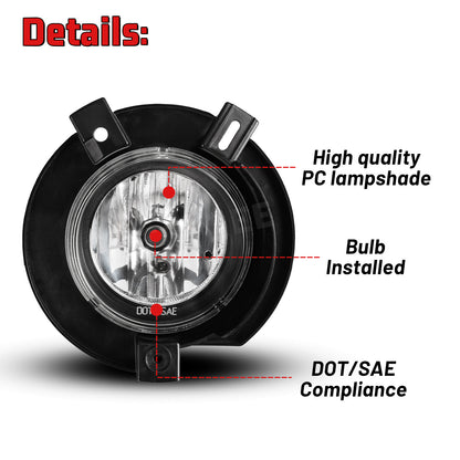 Luz antiniebla de repuesto para Ford Explorer 2002-2005, transparente