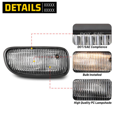 Luz antiniebla de repuesto para Jeep Grand Cherokee 1999-2003, transparente