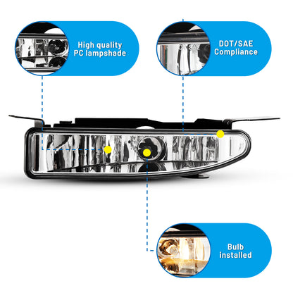 Luces antiniebla OEM Buick Century 1997-2005/Buick Regal 1997-2004, transparentes