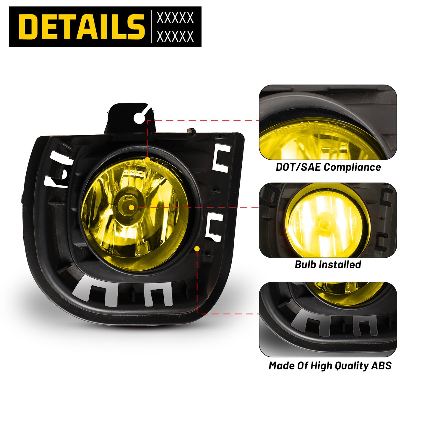 For 2014-2016 Scion TC Fog Lights - Yellow