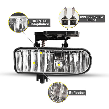 Luces antiniebla GMC Yukon 1999-2002 1500 2500 3500 /2000-2006 GMC Yukon - Transparente