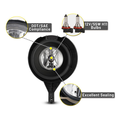 For 2005-2019 Nissan Frontier Fog Lights - Clear