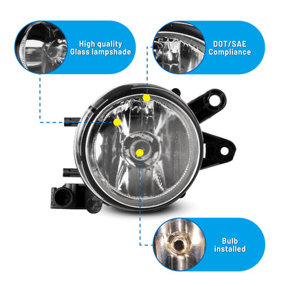 Luces antiniebla de repuesto para Audi A4 2002-2005/Audi RS4 2007-2008, transparentes